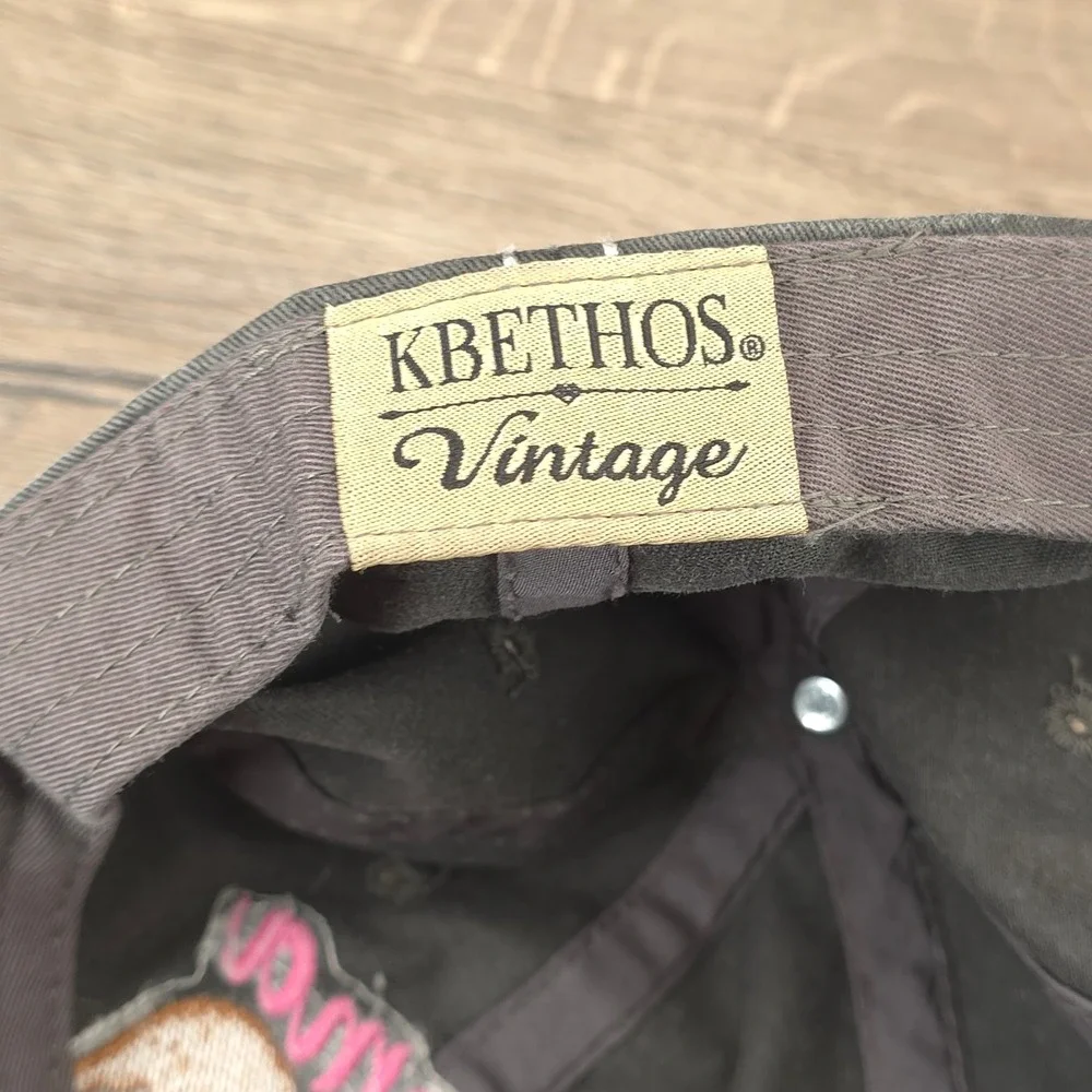 Mama Bear Hat KBETHOS Cap Strap Back Grey Womens Distressed Embroidered Baseball
